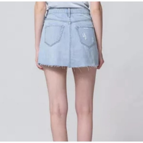 Vervet High Waist Asymmetrical Denim Skirt Large - Picture 2 of 8